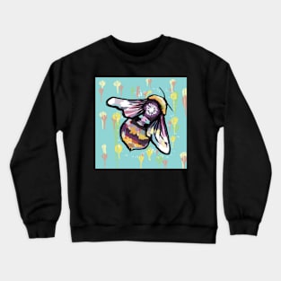 Purple honey bee Crewneck Sweatshirt